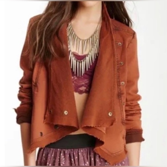Free People Collapsing Twill Raw EdgeJacket Multifunctional S NWT! - Picture 12 of 13